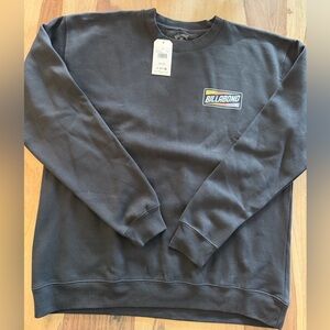 Billabong Black Crewneck Sweatshirt Logo Back Size XL NWT